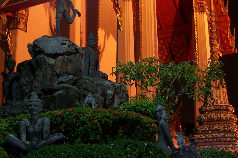 Wat Pho de Bangkok, de nuit