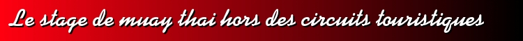 Le stage de muay thai en dehors des circuits touristiques
