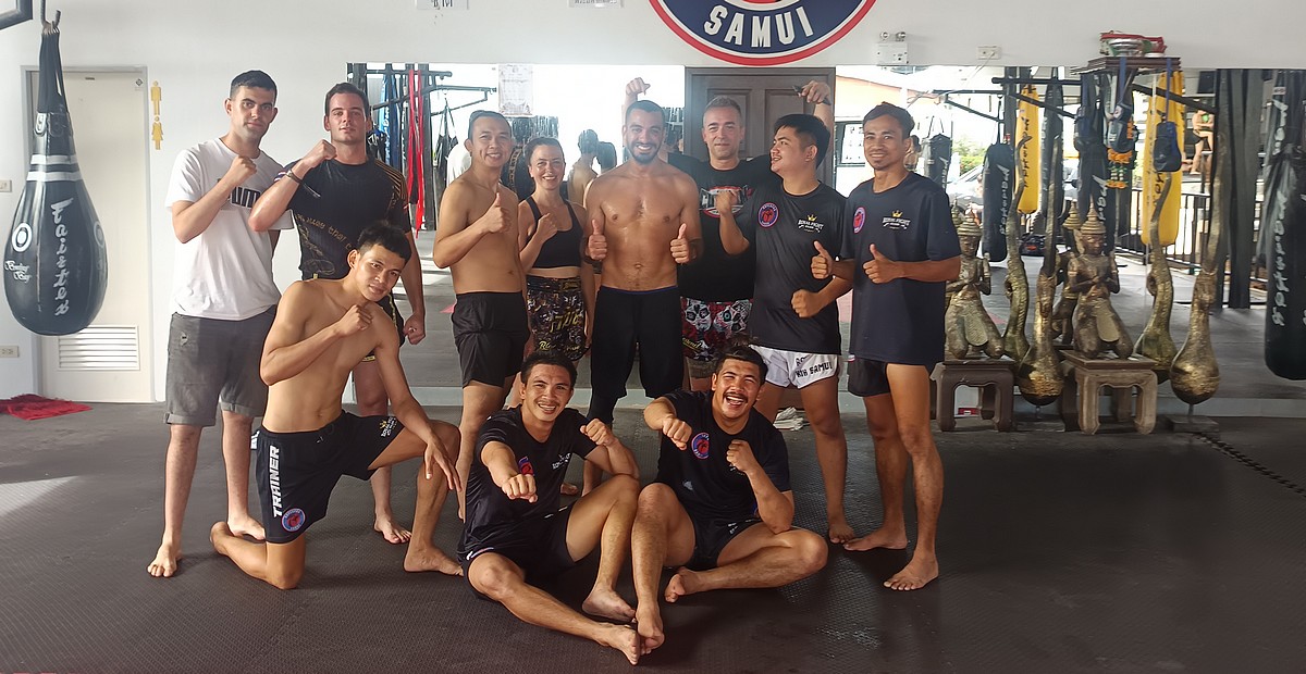 stagiaires de muay thai à Koh Samui