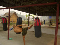 camp d'entrainement au muay thai en Thailande, dans le nord