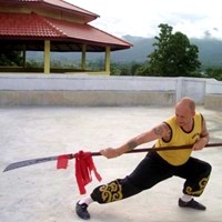 entrainement au kung-fu dans la campagne de Tha�lande