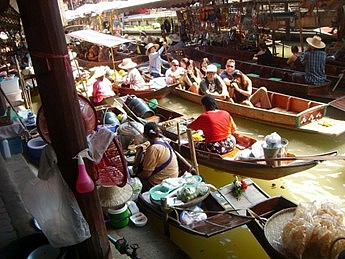 marché flottant de Damnoen Sadduack