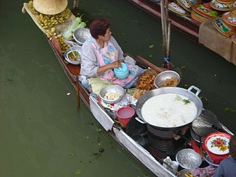 marché flottant près de Bangkok