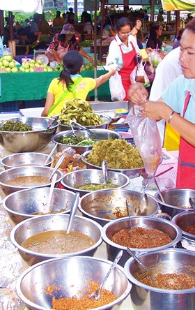 Marché alimentaire en Thaïlande