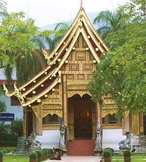 Temple en teck de Chiang Mai