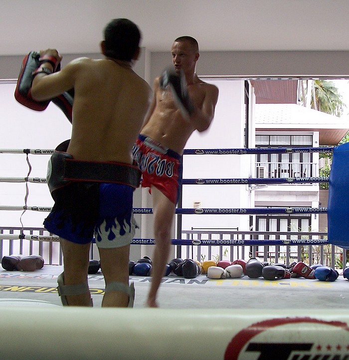 entrainement au muay thai à Koh Samui