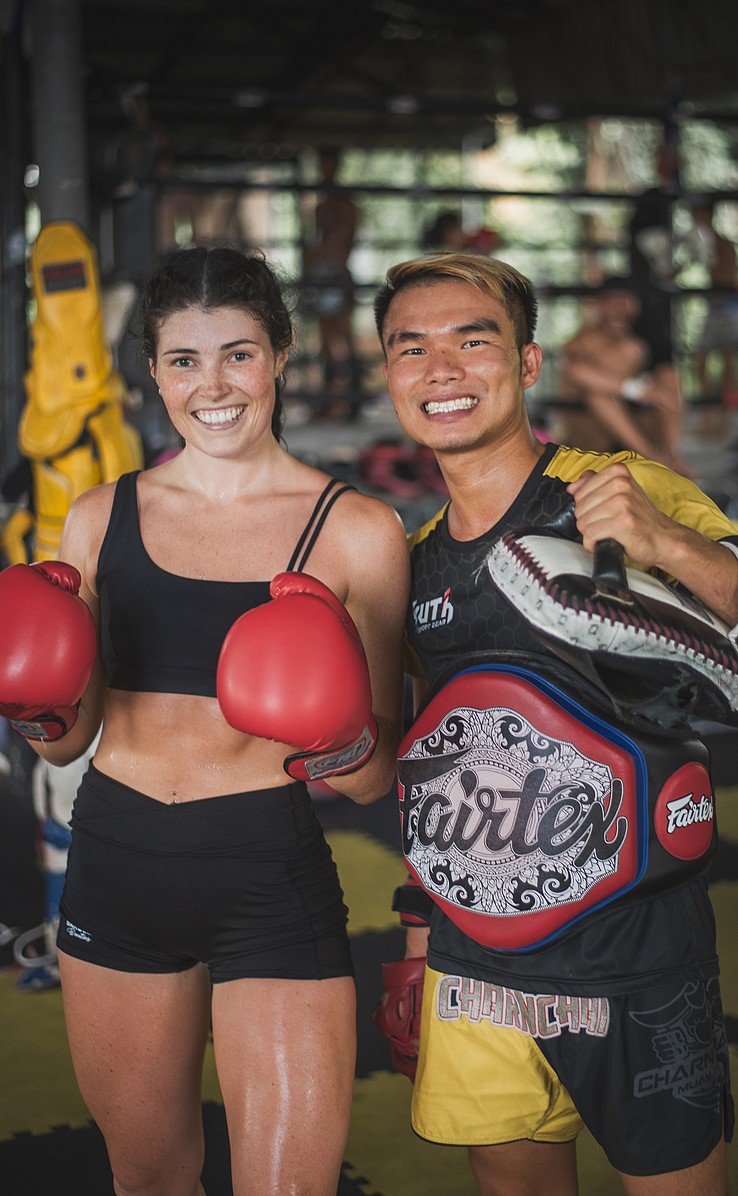 Entrainement au muay thai en Thailande