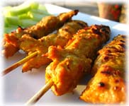 Brochettes de poulet sauce Satay