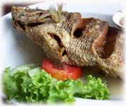 Poisson frit sauce Thaie