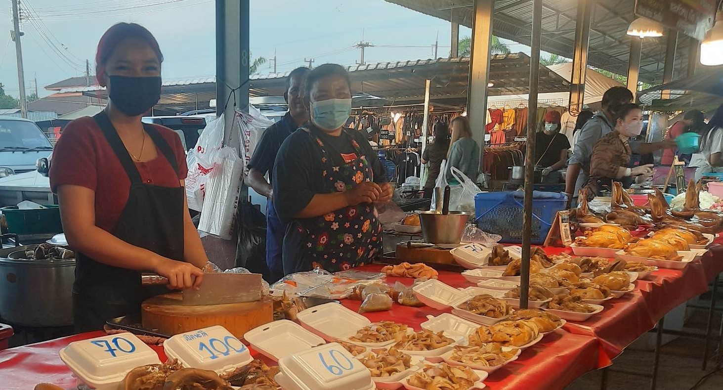 Marché près du resort pour séjour longue durée en Thailande